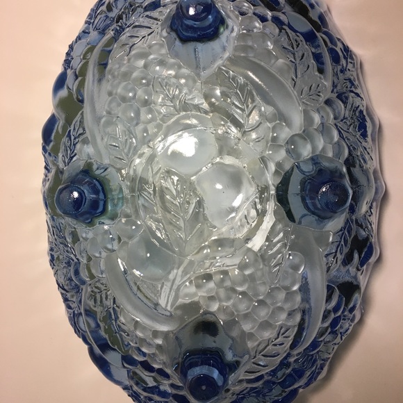 Vintage Indiana / Colony Glass Blue Harvest Grape Bowl - Picture 8 of 12